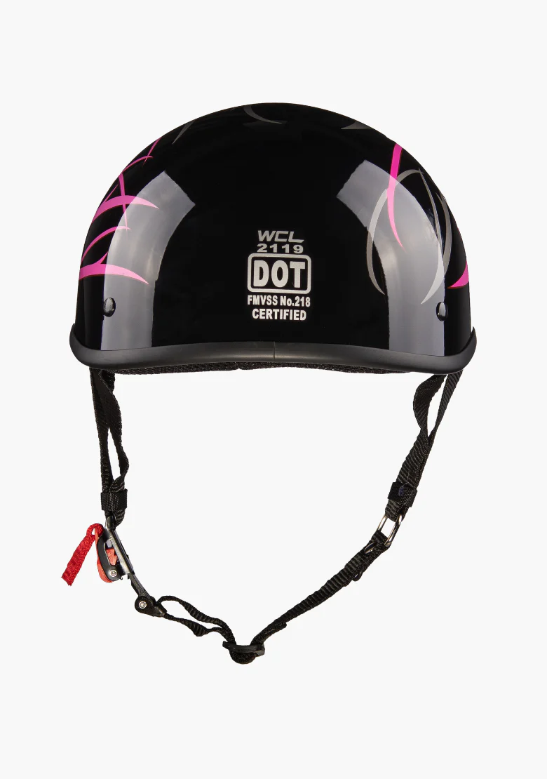Beanie Pink Motorcycle Half Helmet – Sleek Low Profile Design - Image 4