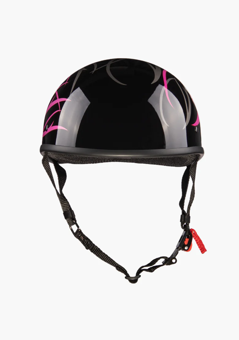 Beanie Pink Motorcycle Half Helmet – Sleek Low Profile Design - Image 5