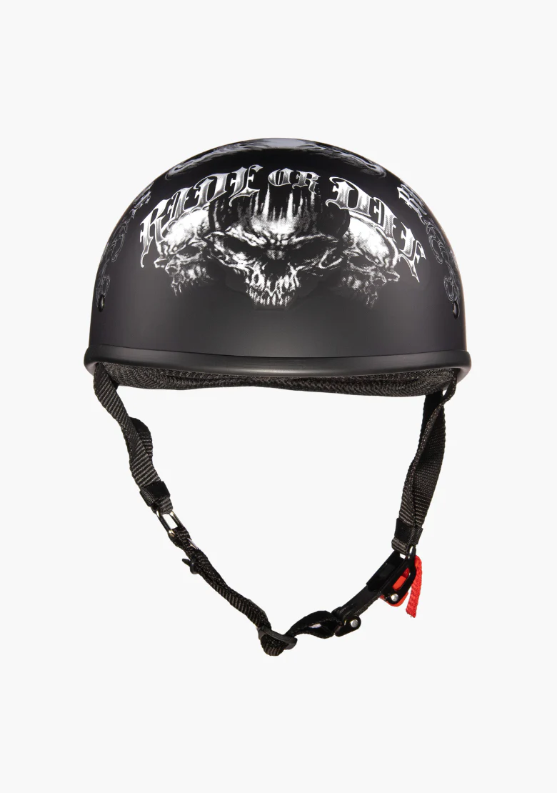 Ride or Die Beanie Motorcycle Half Helmet – Bold & Rebellious - Image 5