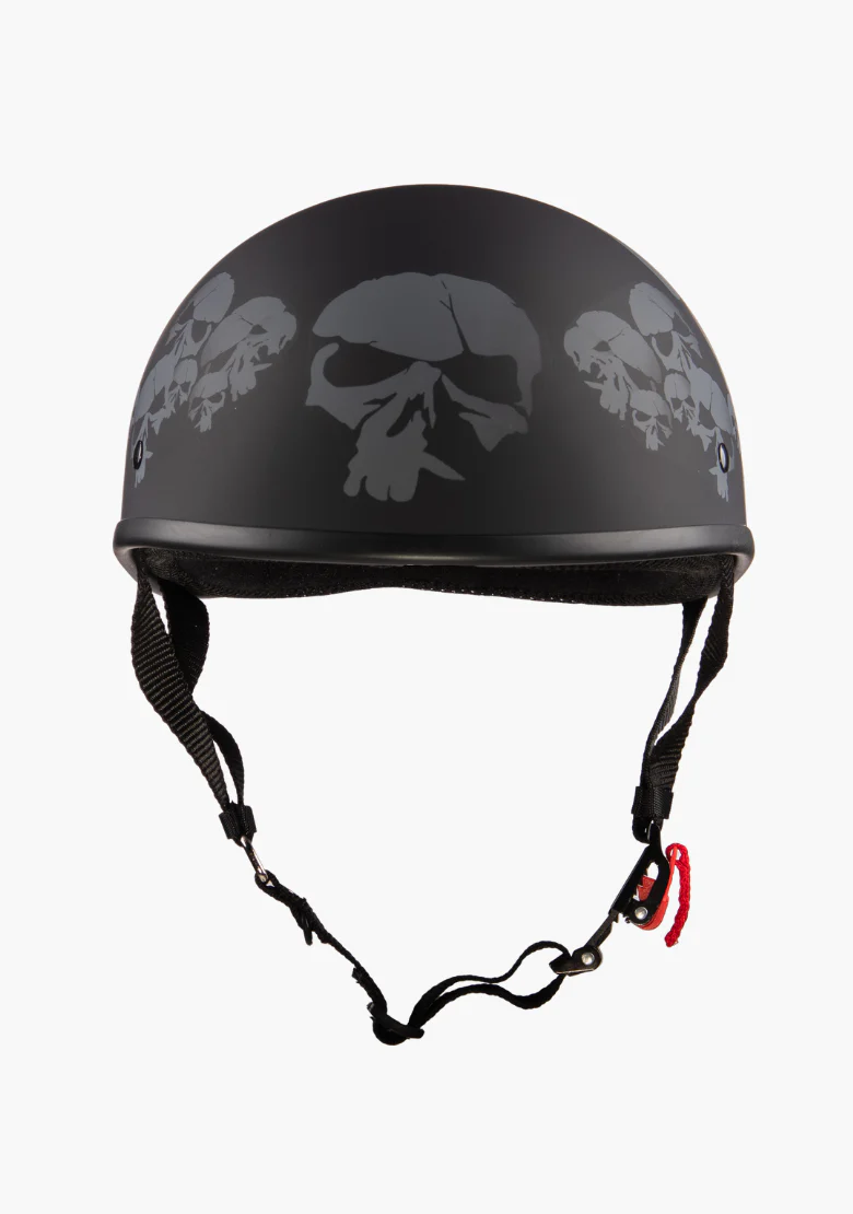 Beanie Motorcycle Half Helmet – Skull Cap – Low Profile & DOT Approved - Image 3