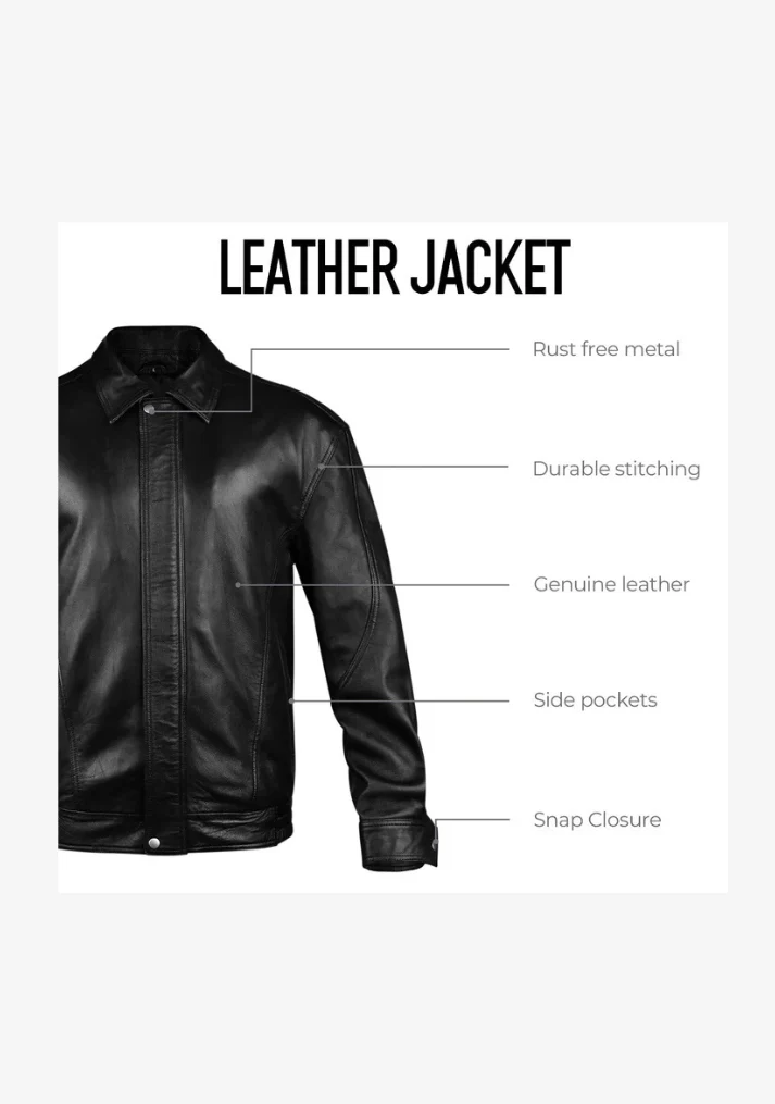 Bomber Fashion Leather Jacket - Image 6