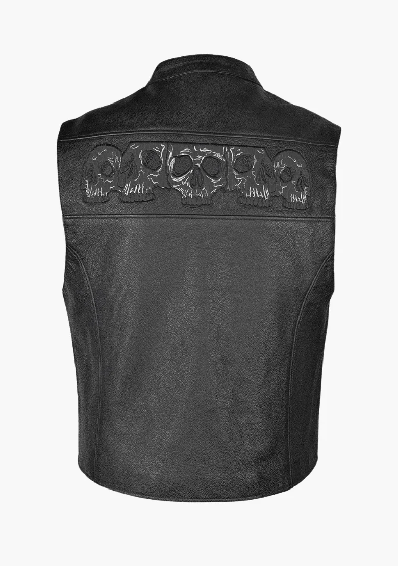 Club Style Vest with Skulls - Image 4