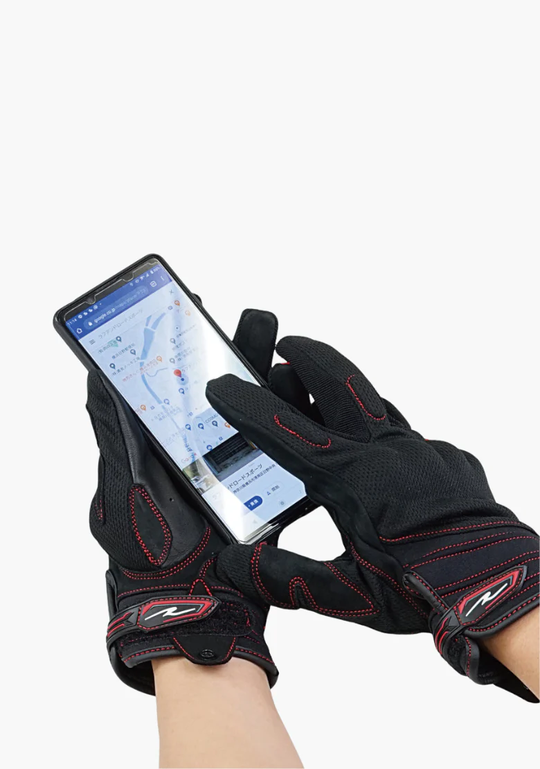 Light Motorcycle Gloves with Armour - Pink - Image 4