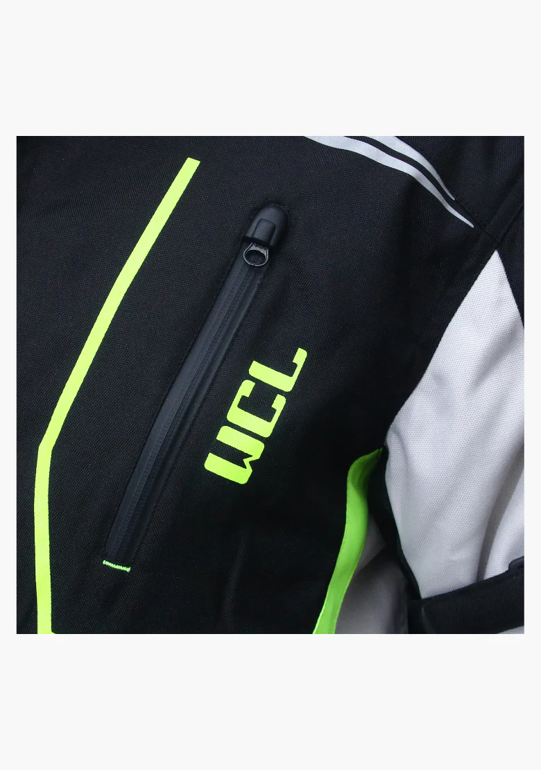 WCL Invader Armoured Motorcycle Textile Jacket - Green - Image 4
