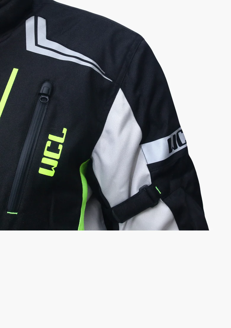 WCL Invader Armoured Motorcycle Textile Jacket - Green - Image 5