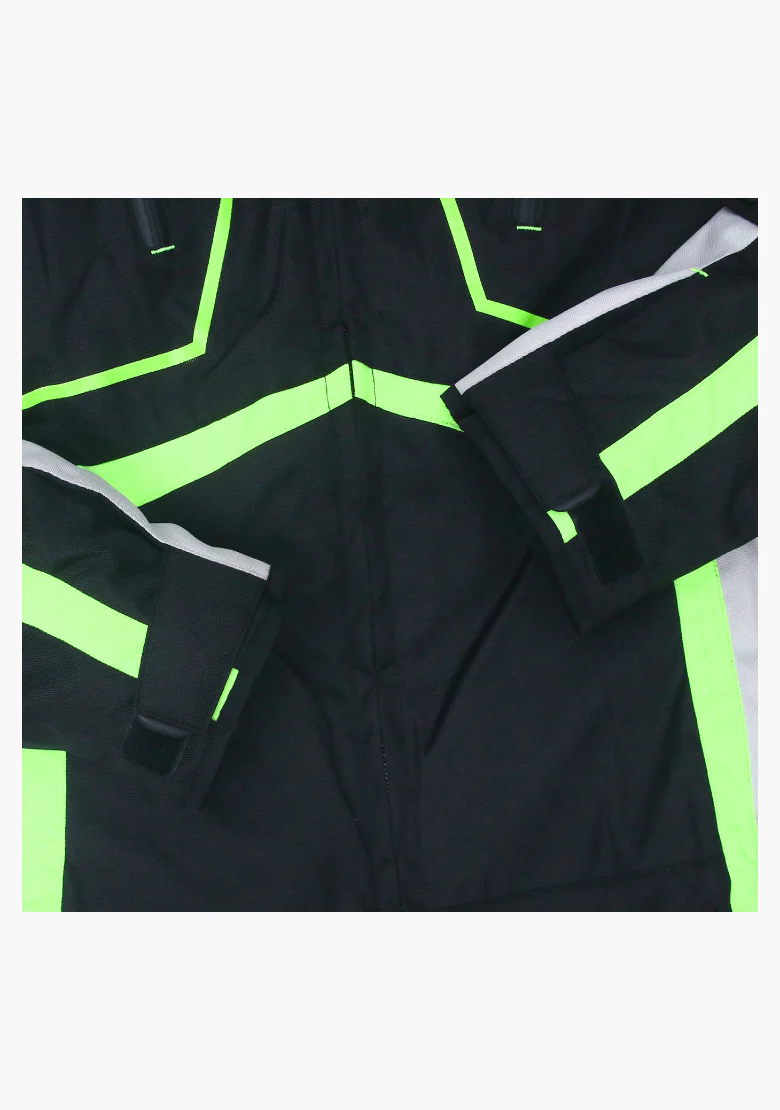 WCL Invader Armoured Motorcycle Textile Jacket - Green - Image 7