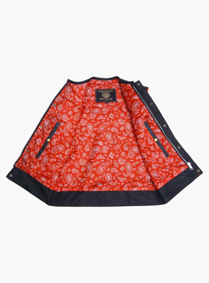 WCL Leather Club Vest w/t Red Lace - Image 4