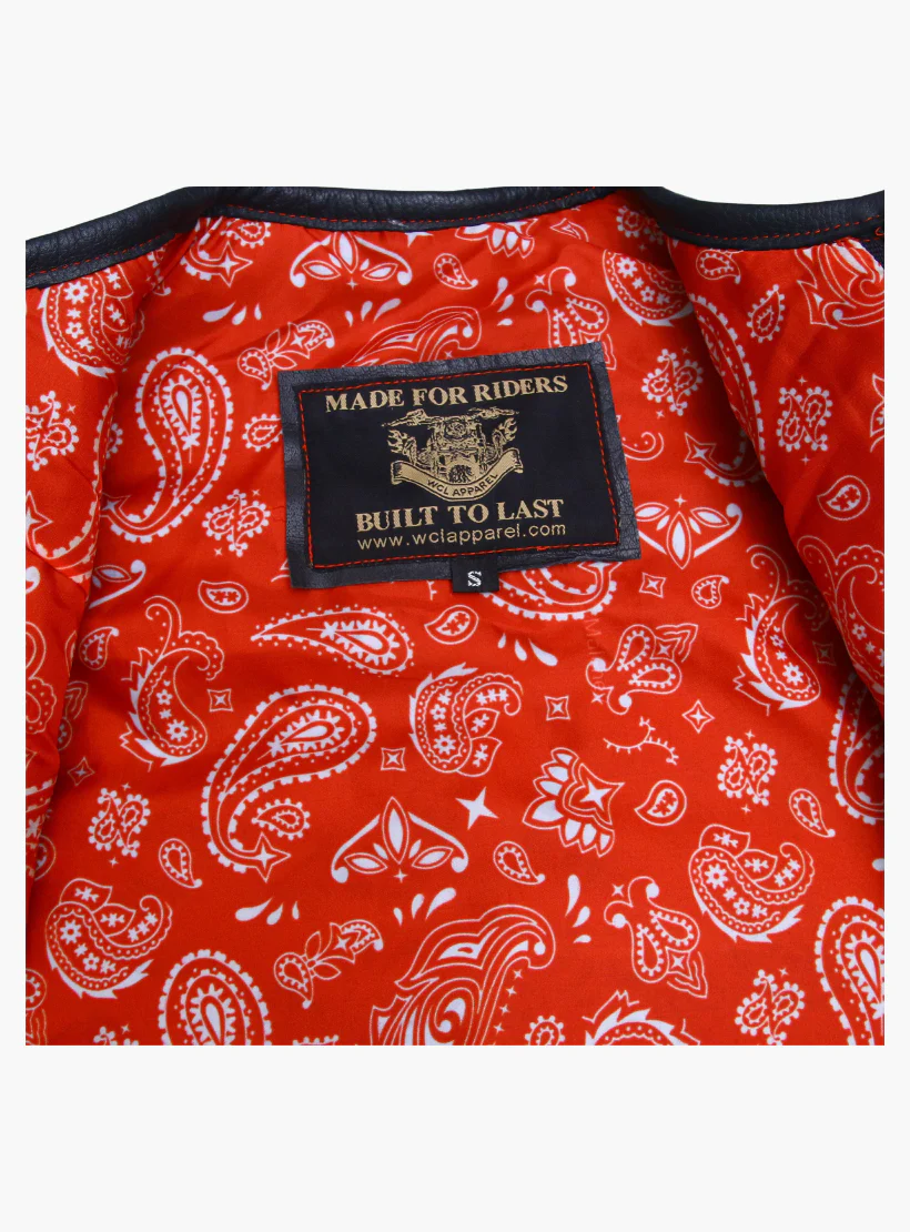 WCL Leather Club Vest w/t Red Lace - Image 6