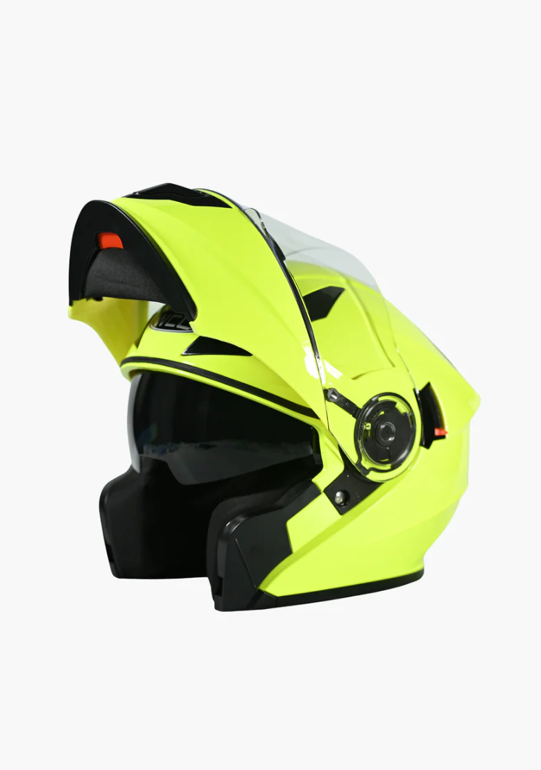 WCL Modular Full Face Motorcycle Helmet with Double Lens Visor - High Visibility - Image 4