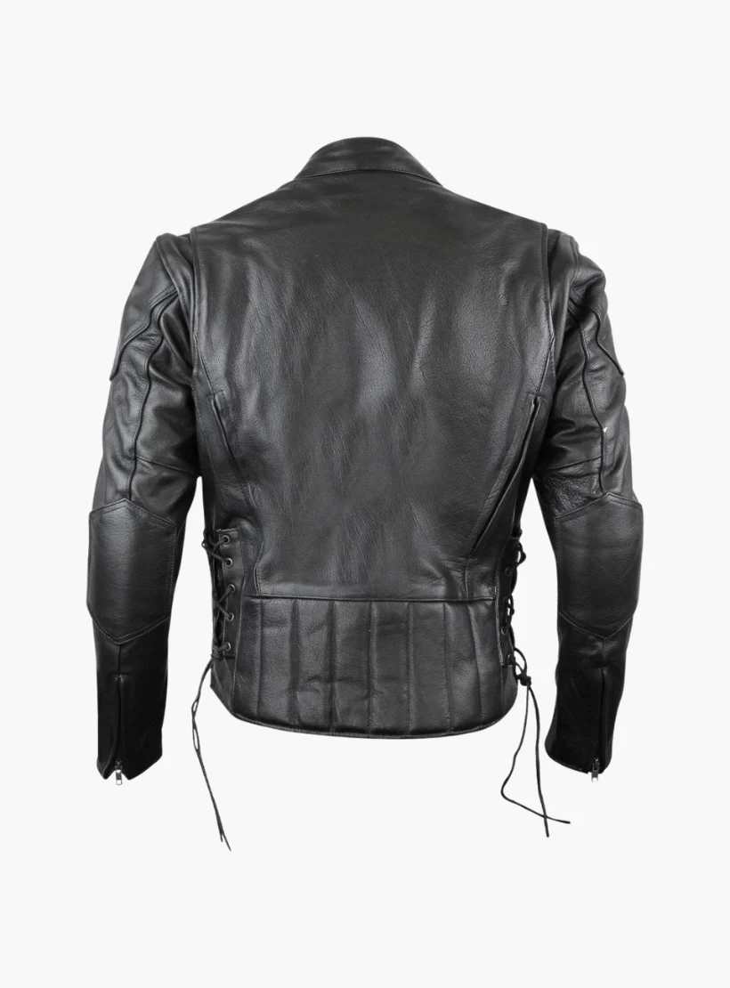 WCL Cowhide Leather Classic Vented Racer Jacket - Image 4