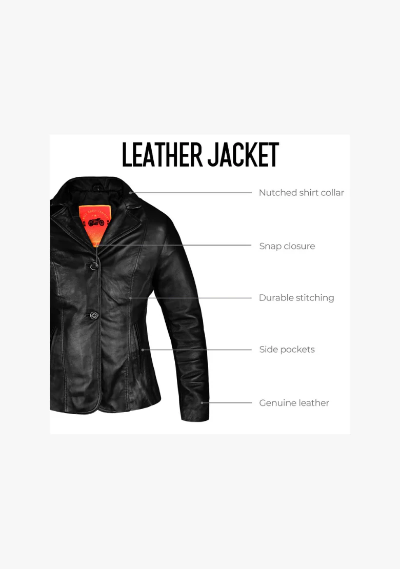Dressed Fashion Leather Jacket - Image 5