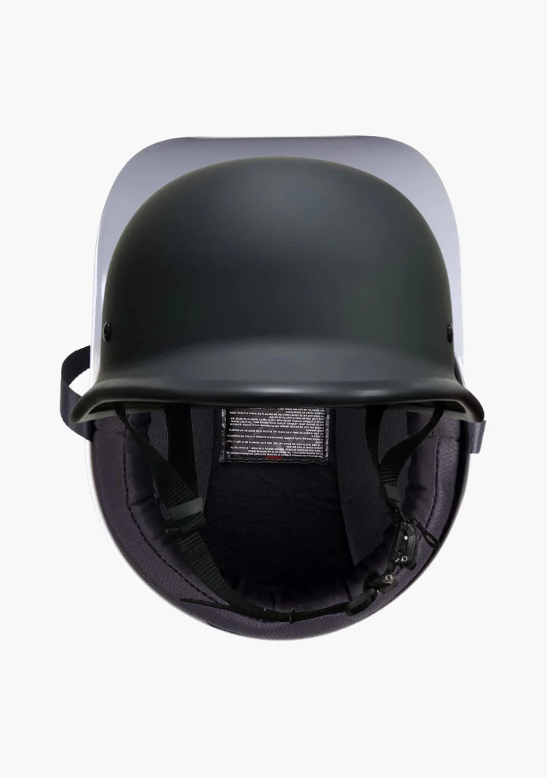 German Motorcycle Half Helmet – Matte Black Low Profile & DOT Certified - Image 3