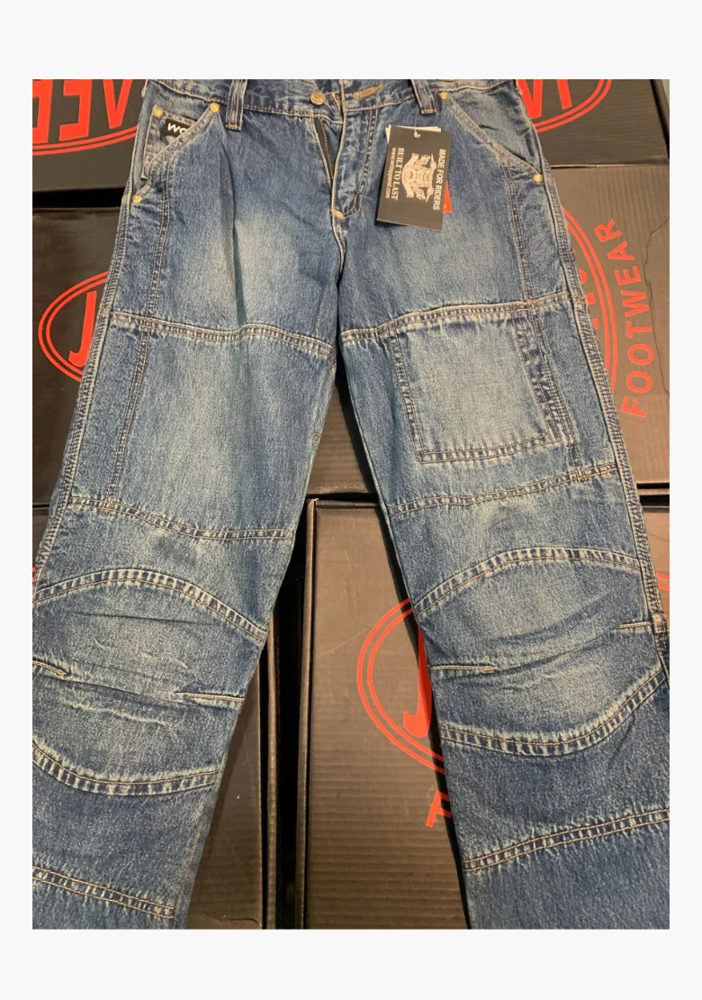 WCL Motorcycle Riding Kevlar Jeans - Light Blue - Image 3
