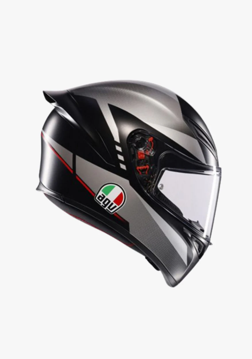 AGV K1 S LAP MATT BLACK/GREY/RED HELMET - Image 4