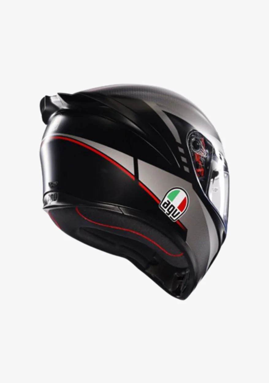 AGV K1 S LAP MATT BLACK/GREY/RED HELMET - Image 6