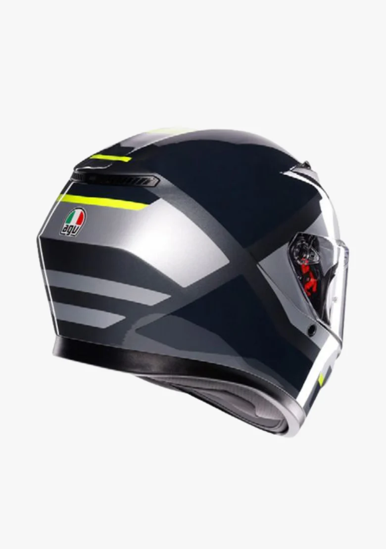 AGV K3 SHADE GREY/YELLOW FLUO HELMET - Image 6