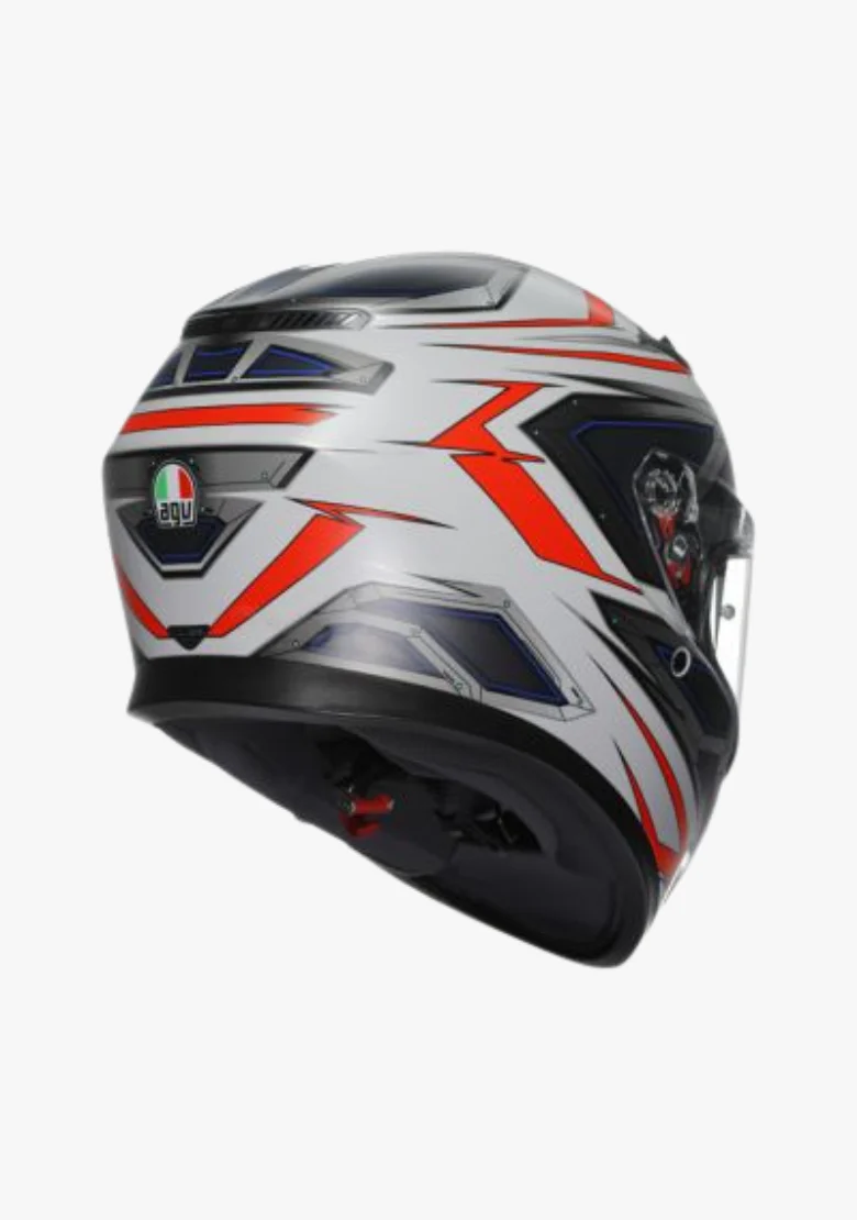 AGV K3 SPACE MATT WHITE/RED FLUO HELMET - Image 6