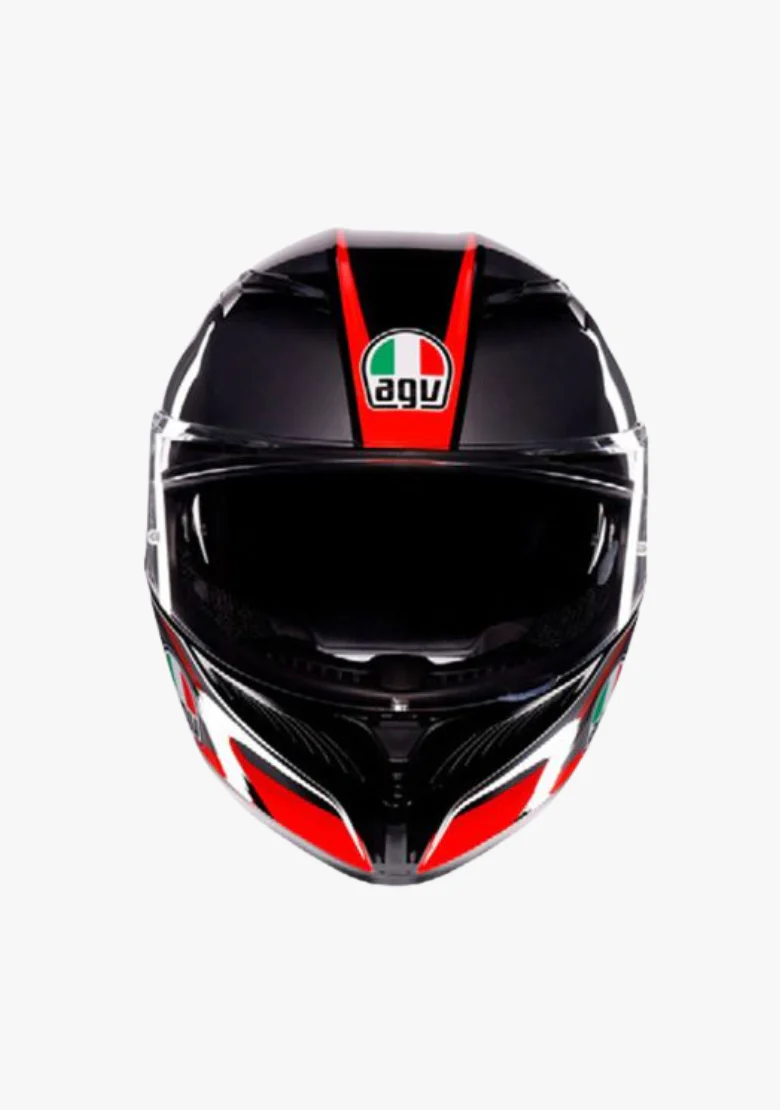 AGV K3 STRIGA BLACK/GREY/RED HELMET - Image 3