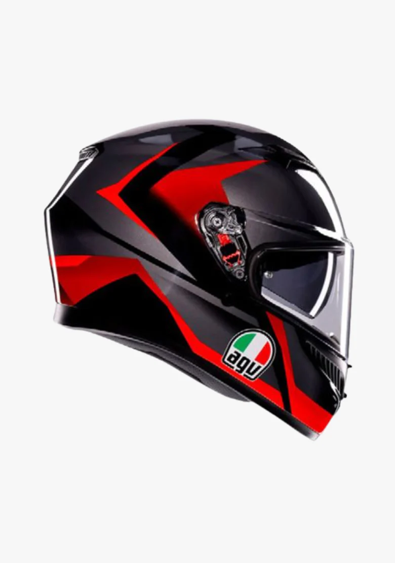 AGV K3 STRIGA BLACK/GREY/RED HELMET - Image 4