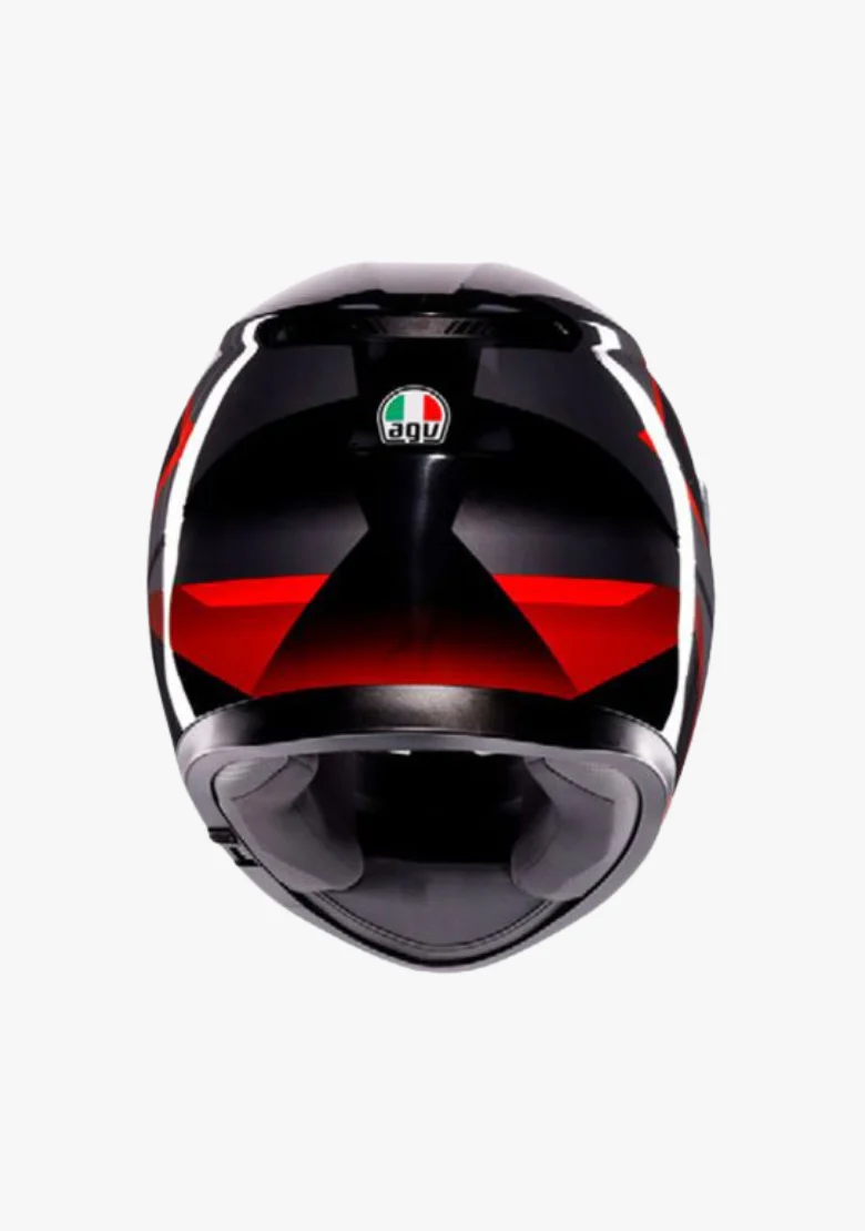 AGV K3 STRIGA BLACK/GREY/RED HELMET - Image 5