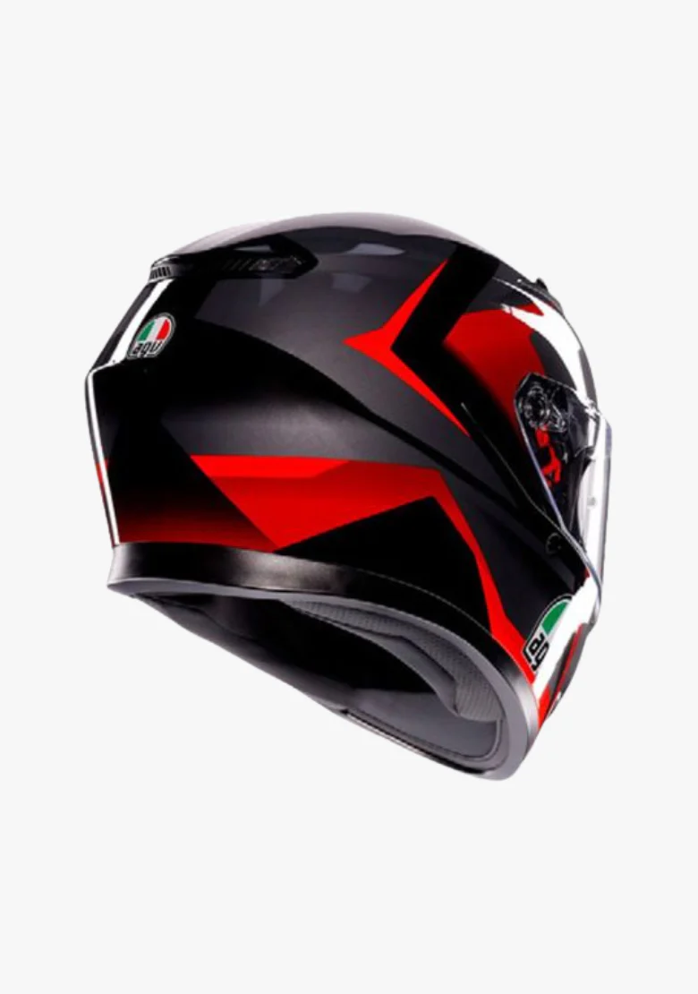 AGV K3 STRIGA BLACK/GREY/RED HELMET - Image 6