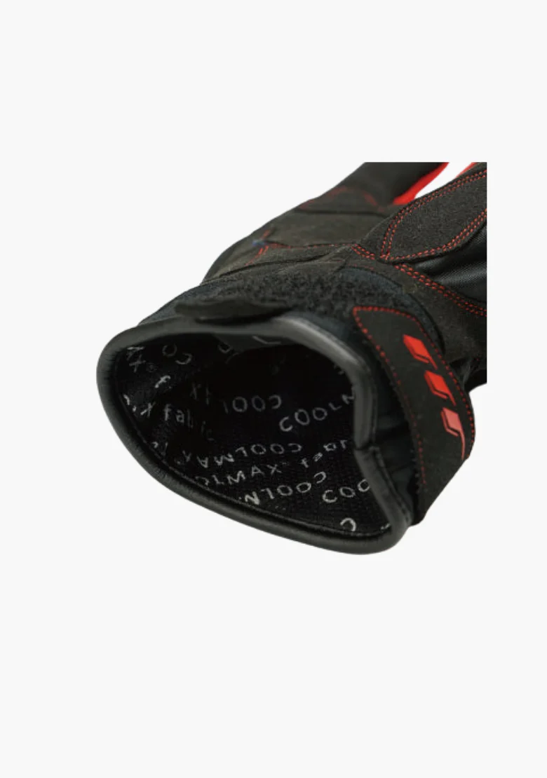 WCL Light Motorcycle Red Gloves with Armour - Red - Image 5