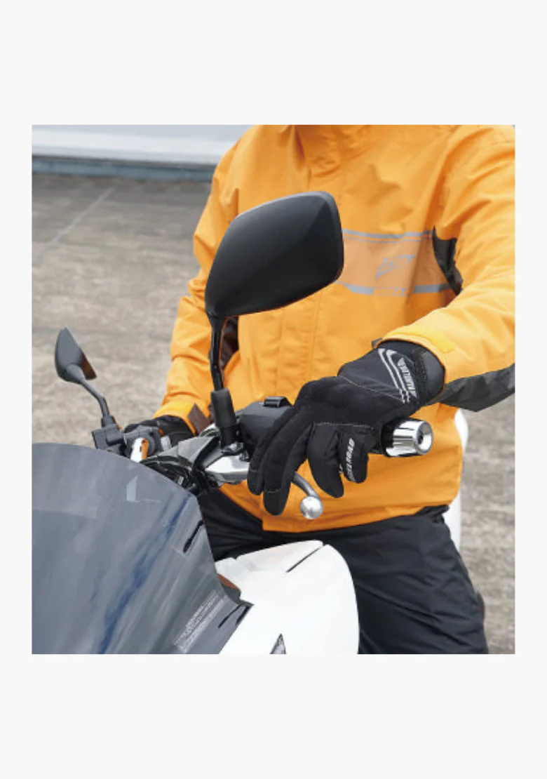 WCL Light Motorcycle Red Gloves with Armour - Red - Image 6