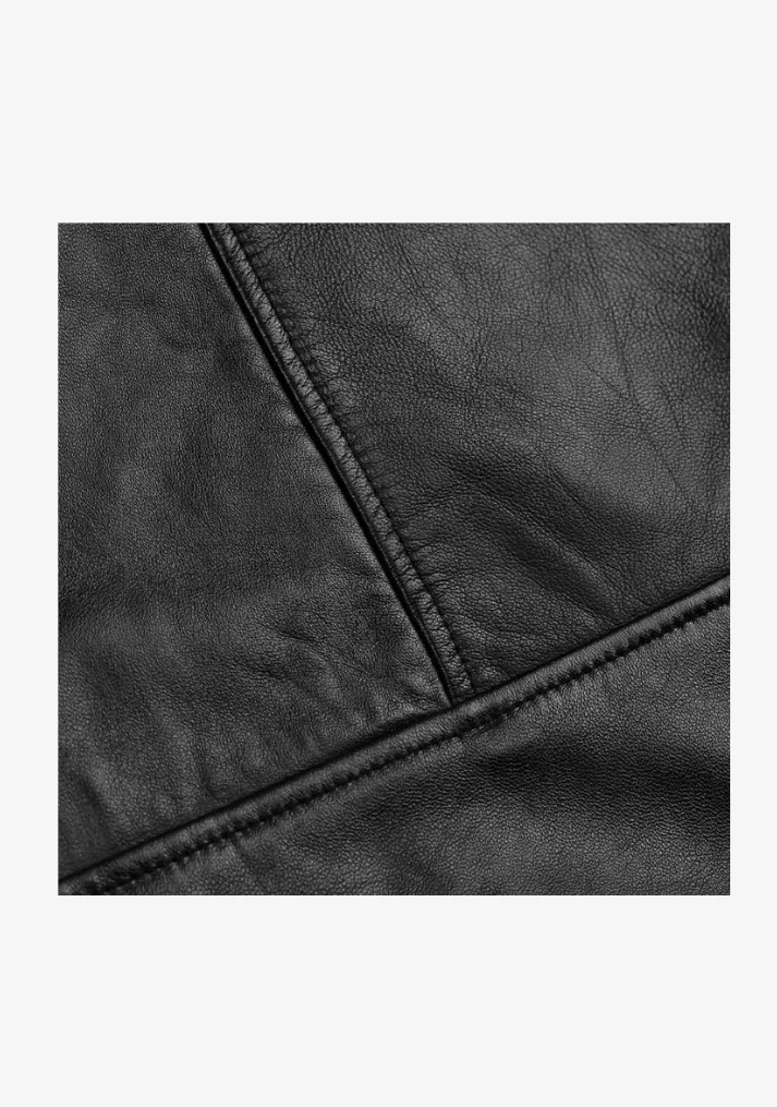 Straight Fashion Leather Jacket with Arm Design - Image 12