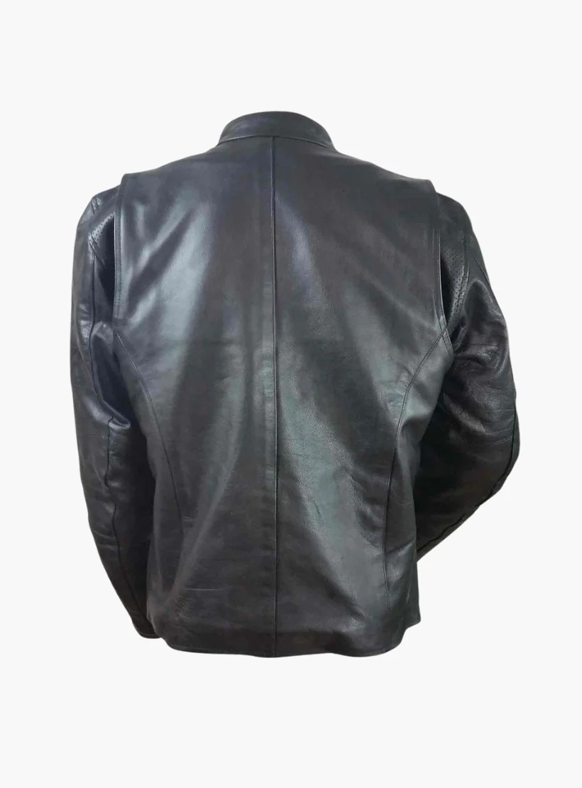 WCL MEN'S LEATHER VENTED Racer JACKET WITH PERFORATED ARM & SHOULDER - Image 3