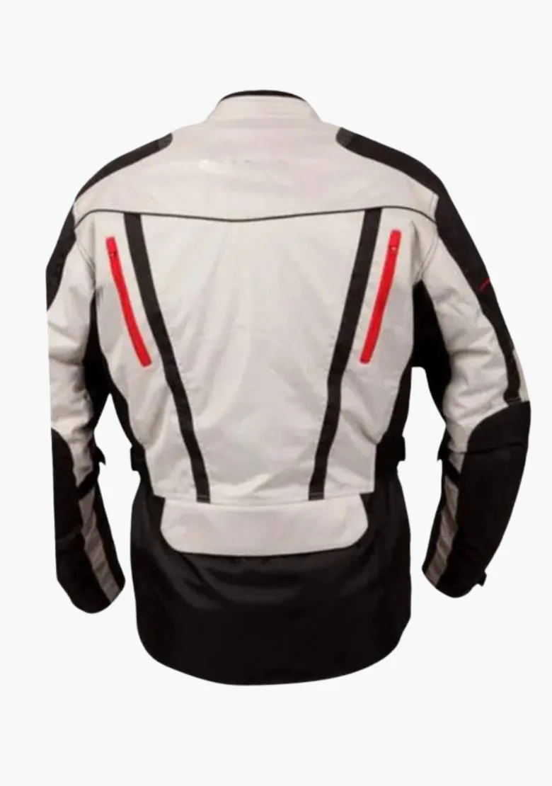 Mens White Textile Armored Jacket - Image 3