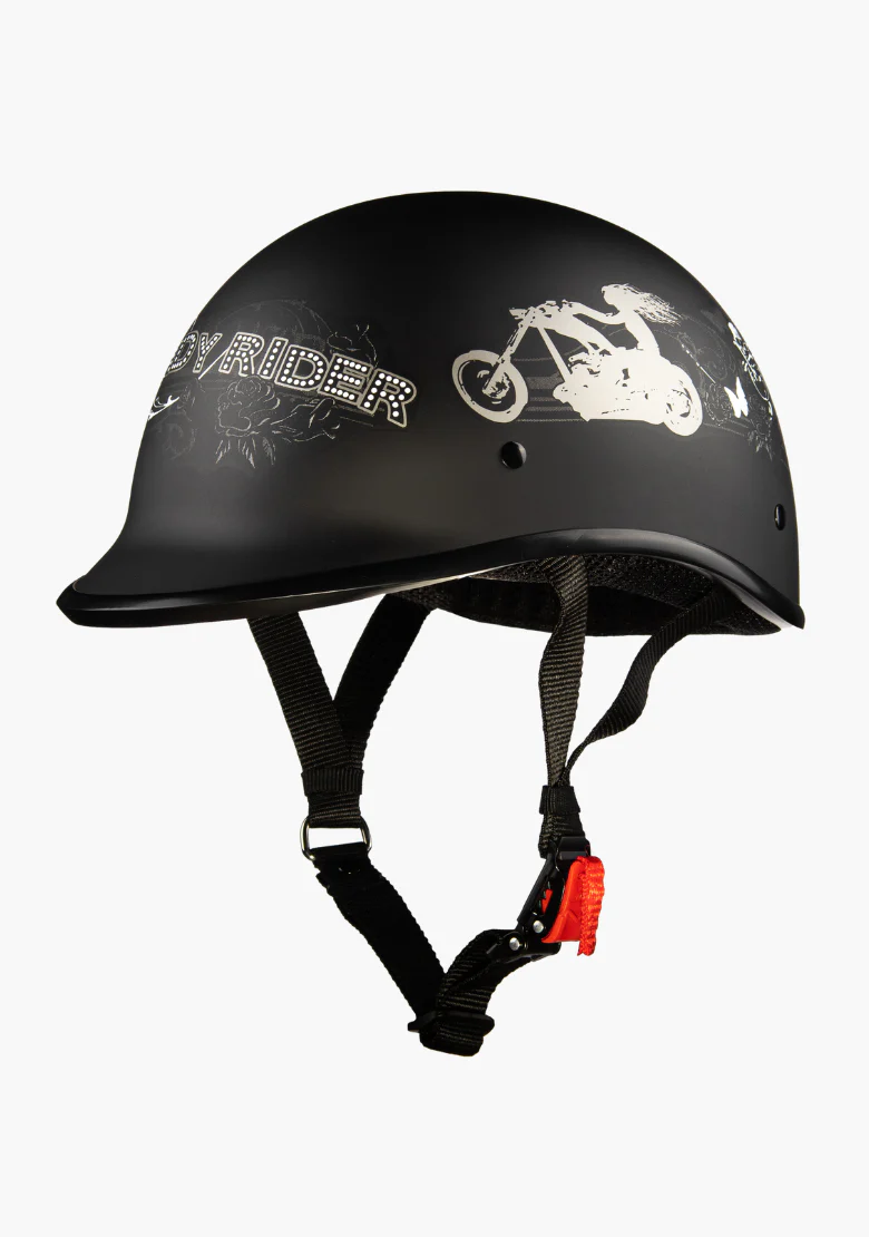 WCL Lightest and Smallest Twister Style Polo Motorcycle Half Helmet - Lady Rider - Image 2