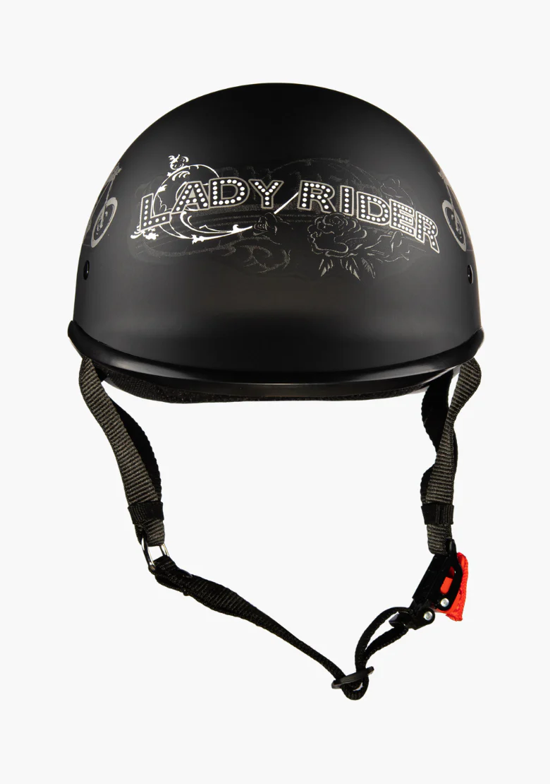 WCL Lightest and Smallest Twister Style Polo Motorcycle Half Helmet - Lady Rider - Image 3