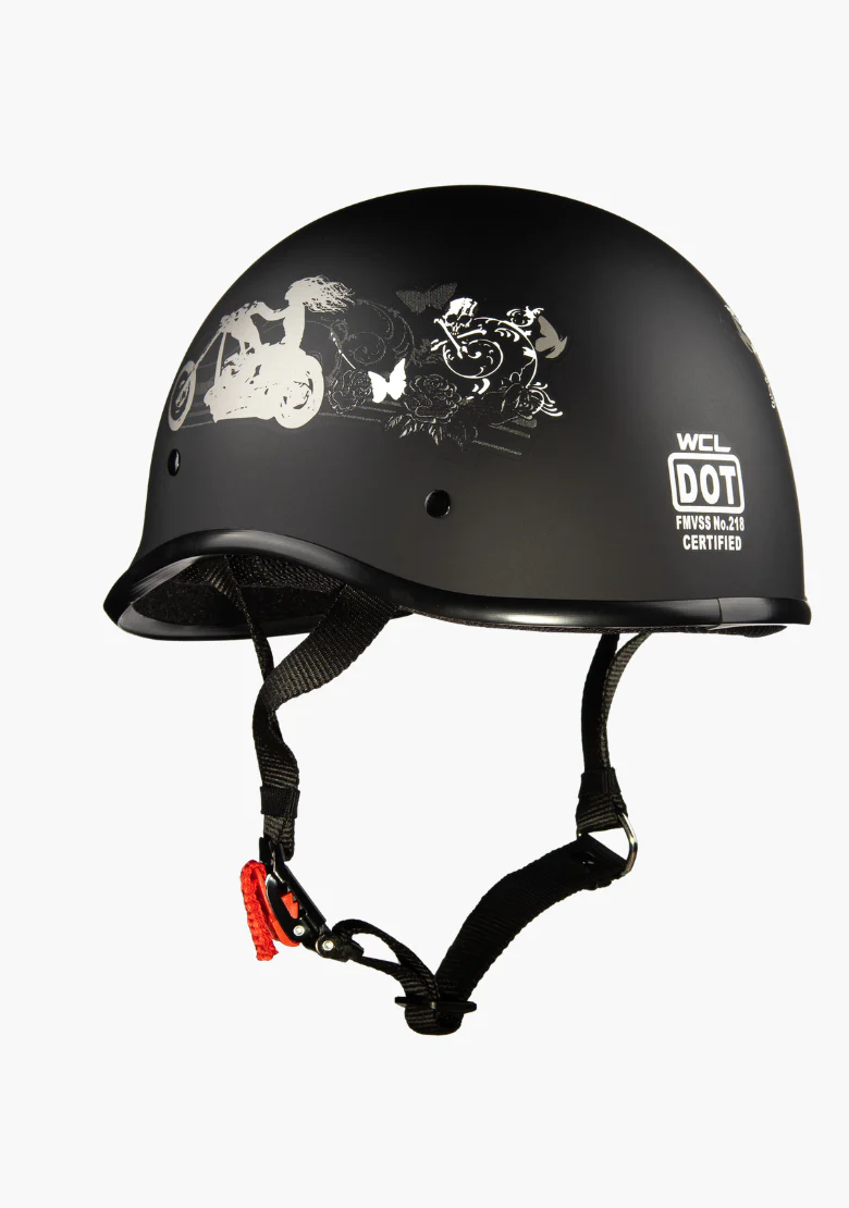 WCL Lightest and Smallest Twister Style Polo Motorcycle Half Helmet - Lady Rider - Image 5