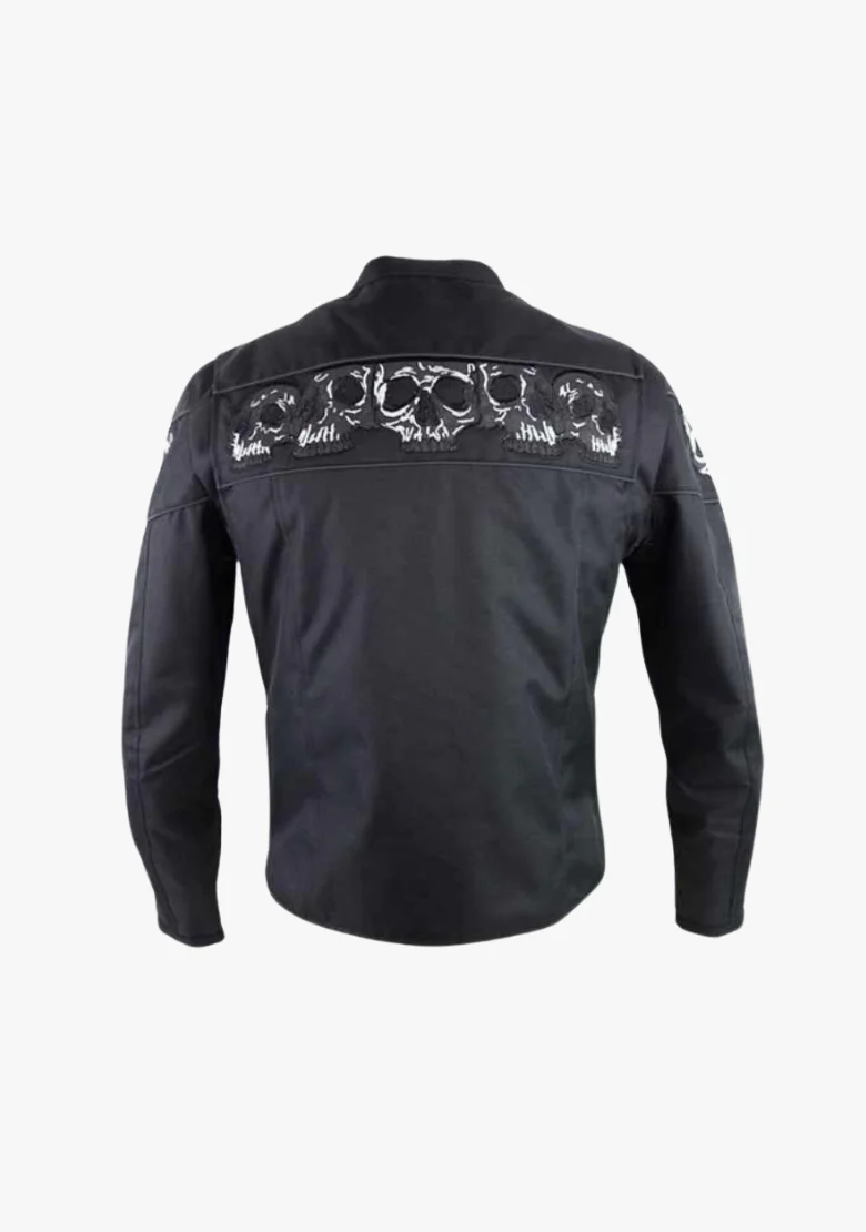 WCL Reflective Skull Textile Motorcycle Jacket - Image 3