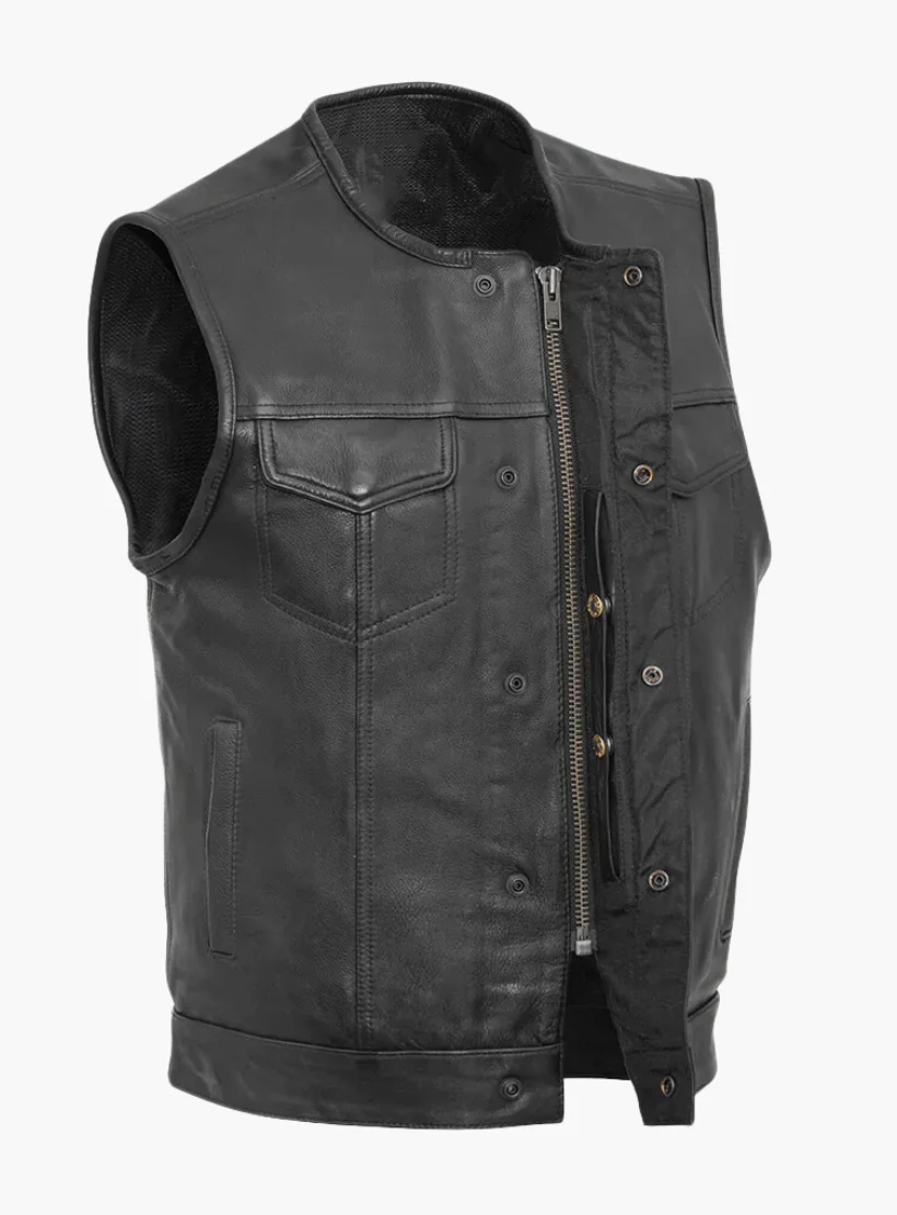 WCL SOA Style Leather Club Vest - Image 3