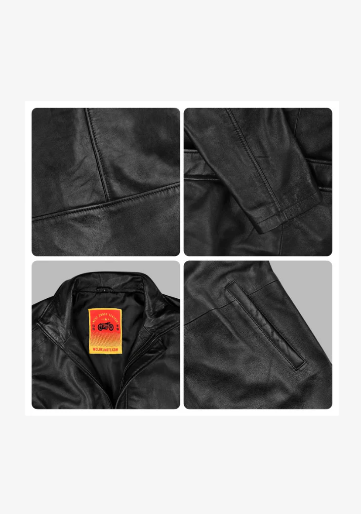 Long Coat Straight Fashion Leather Jacket - Image 11
