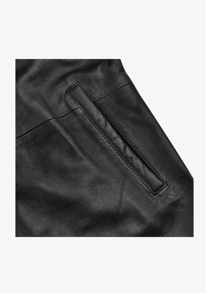 Long Coat Straight Fashion Leather Jacket - Image 12
