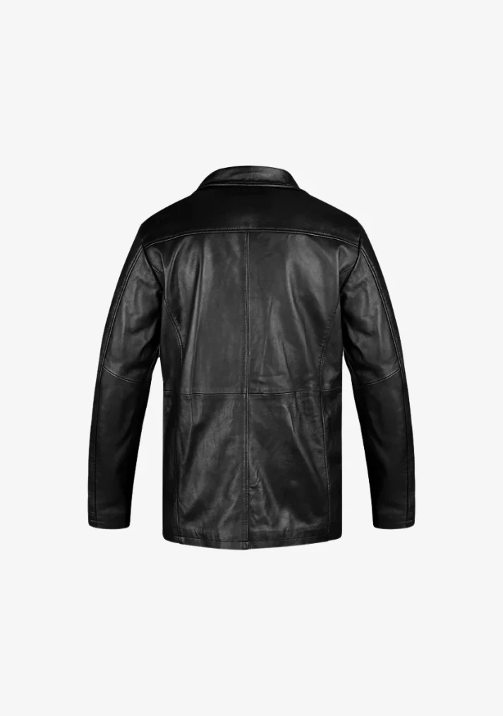 Long Coat Straight Fashion Leather Jacket - Image 4