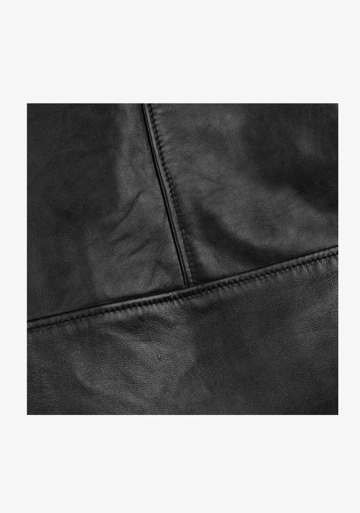 Long Coat Straight Fashion Leather Jacket - Image 8