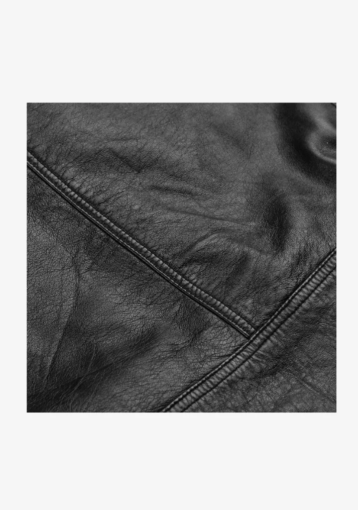 Straight Fashion Leather Jacket with Removable Liner - Image 10