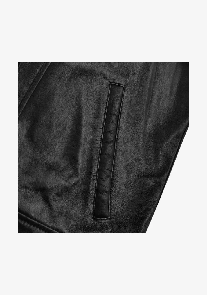 Straight Fashion Leather Jacket with Removable Liner - Image 12