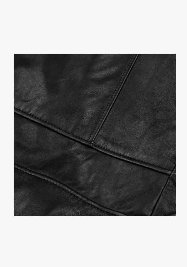 Straight Fashion Leather Jacket with Removable Liner - Image 14