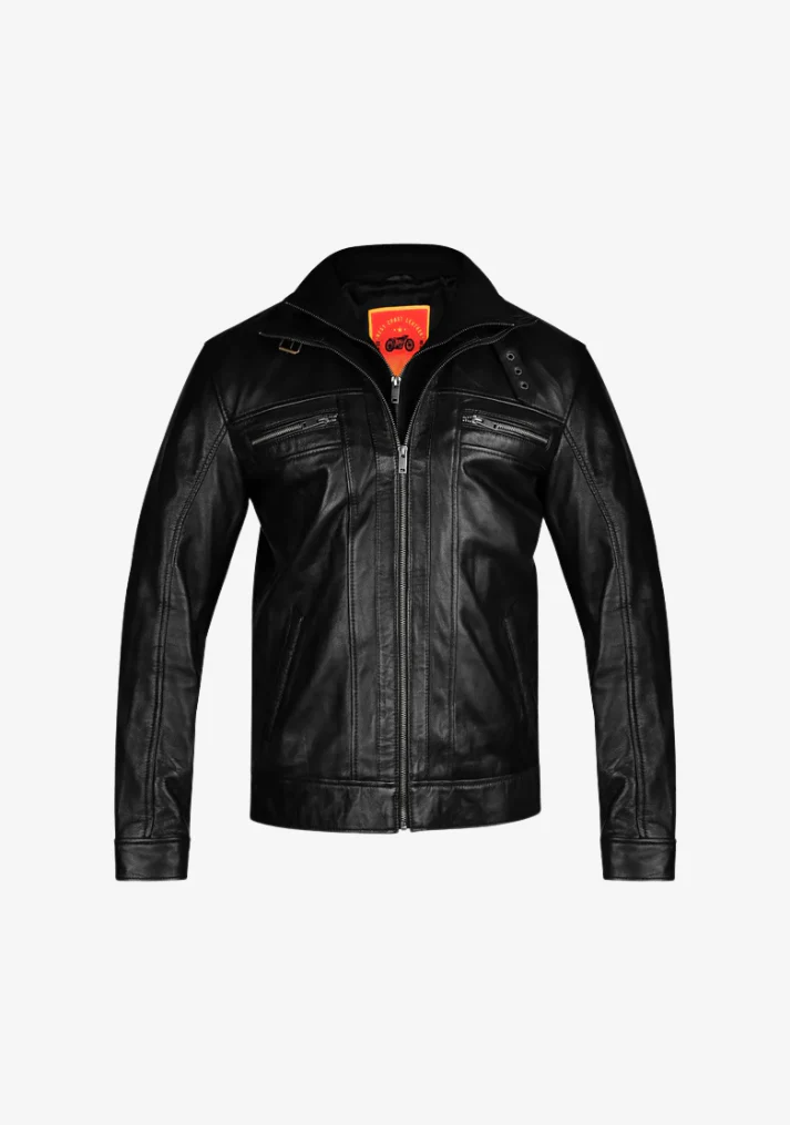 Straight Fashion Leather Jacket with Removable Liner - Image 3