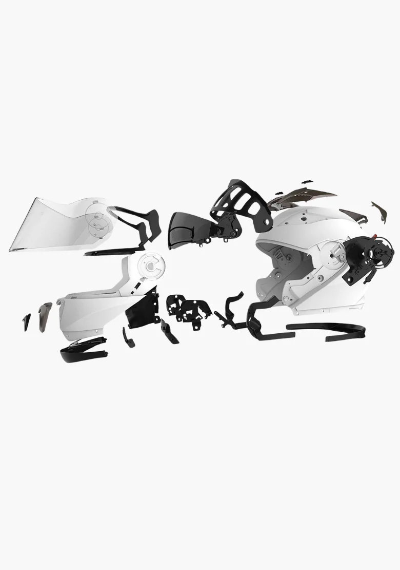 WCL 2 in 1 Striker Helmet with Removable Mask - Drop Down Tinted Visor, Quick Release Buckle, DOT Approved - Mattblack - Image 7