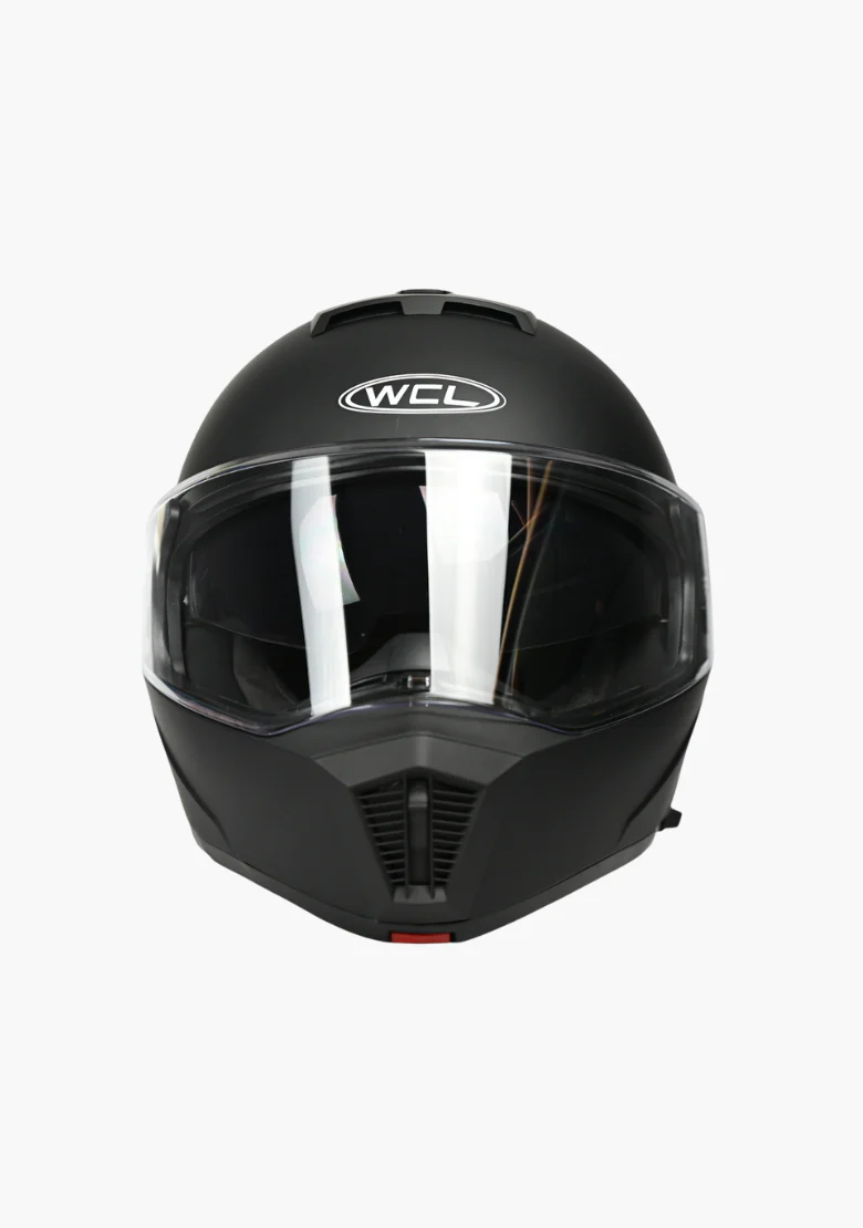 WCL 786 Modular Full Face Motorcycle Helmet with Double Lens Visor - Mattblack - Image 3