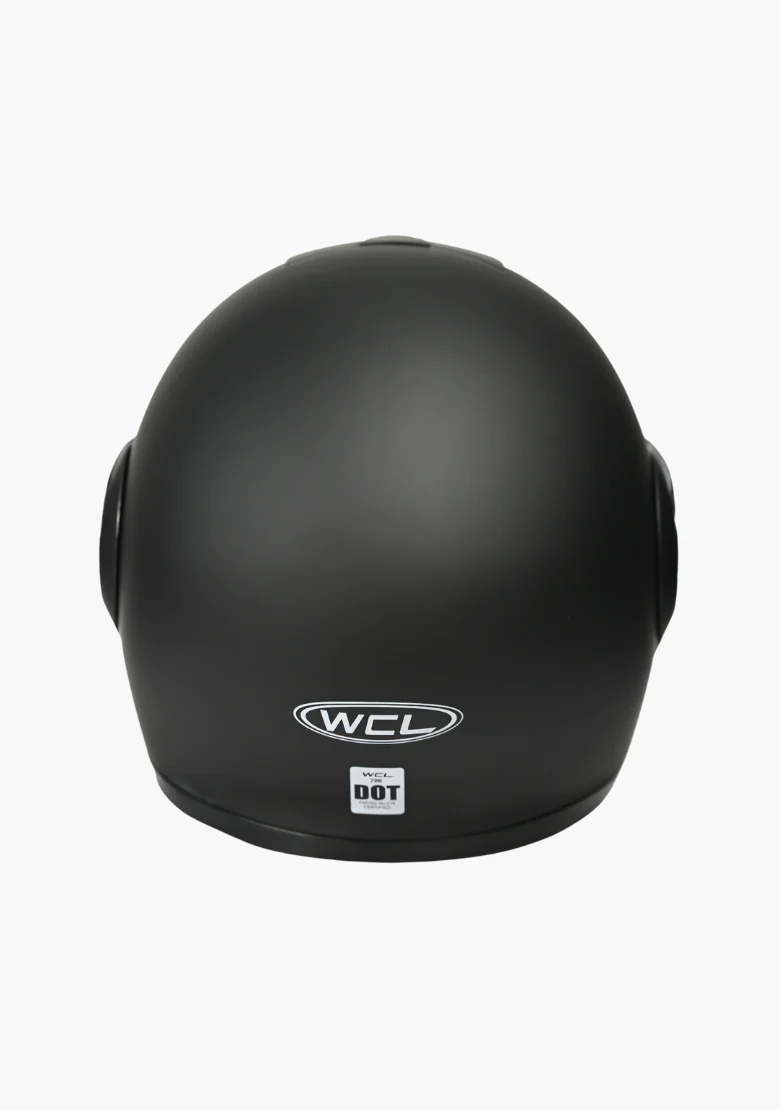 WCL 786 Modular Full Face Motorcycle Helmet with Double Lens Visor - Mattblack - Image 6