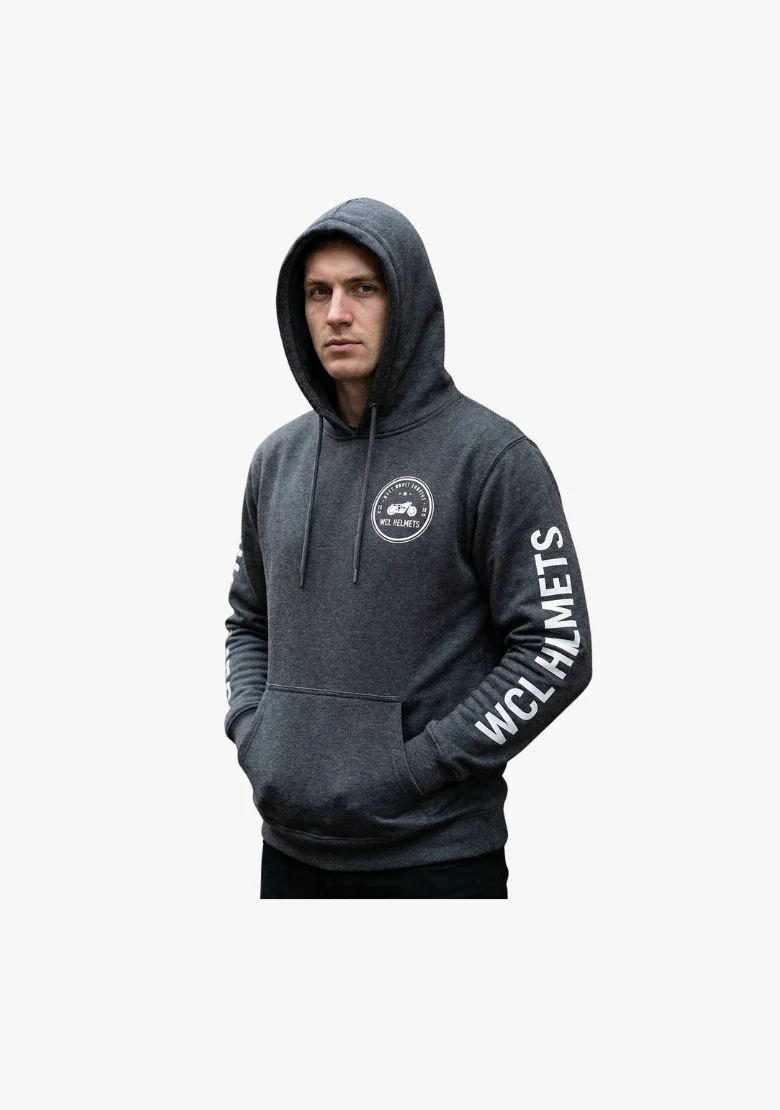 WCL Armoured Kevlar Lined Motorcycle Riding Hoodie - Charcoal Gray - Image 2