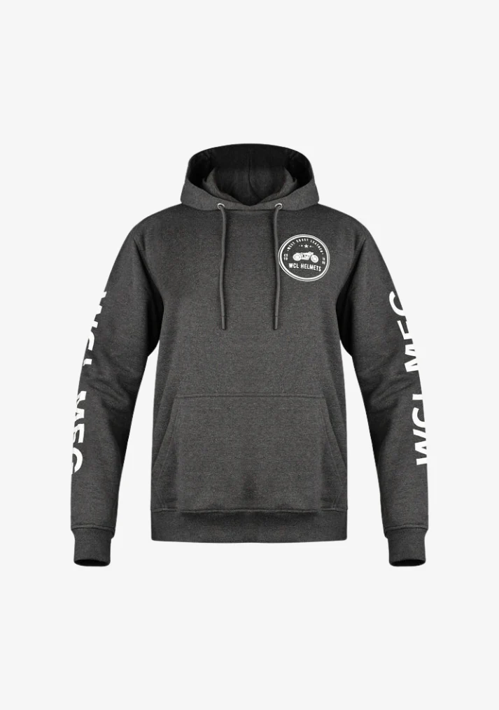 WCL Armoured Kevlar Lined Motorcycle Riding Hoodie - Charcoal Gray - Image 3