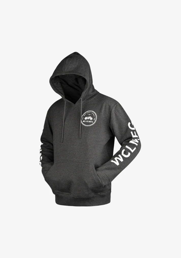WCL Armoured Kevlar Lined Motorcycle Riding Hoodie w/t CE Level 1 Armor - Charcoal Gray - Image 3