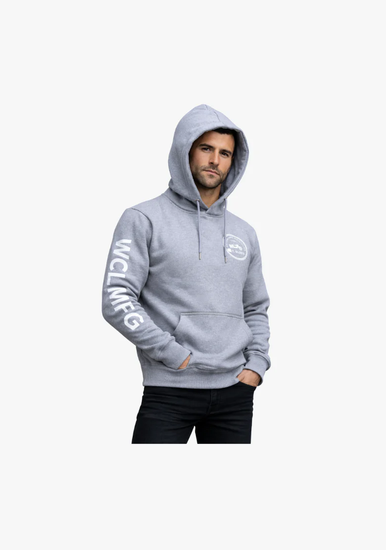WCL Armoured Kevlar Lined Motorcycle Riding Hoodie w/t CE Level 1 Armor- Grey - Image 2